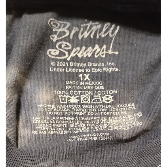 Britney Spears - 2021 Dark Gray Shirt - Size 1X Unisex 100% Cotton - Picture 3 of 4